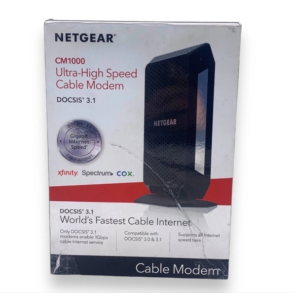 NETGEAR CM1000 DOCSIS 3.1 Ultra High Speed Cable Modem 1  GBPS NEW Spectrum Cox - Picture 1 of 16